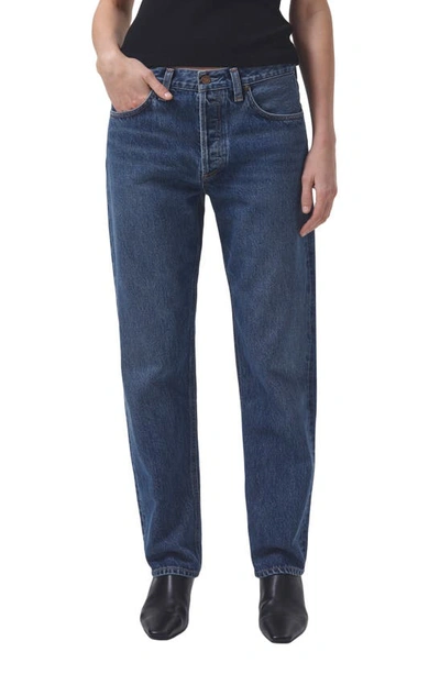 Agolde Parker High Waist Straight Leg Jeans In Placebo