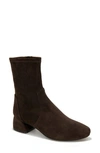 Gentle Souls By Kenneth Cole Emily Zip Bootie In Chocolate Suede