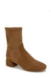 Gentle Souls By Kenneth Cole Emily Zip Bootie In Cognac Suede