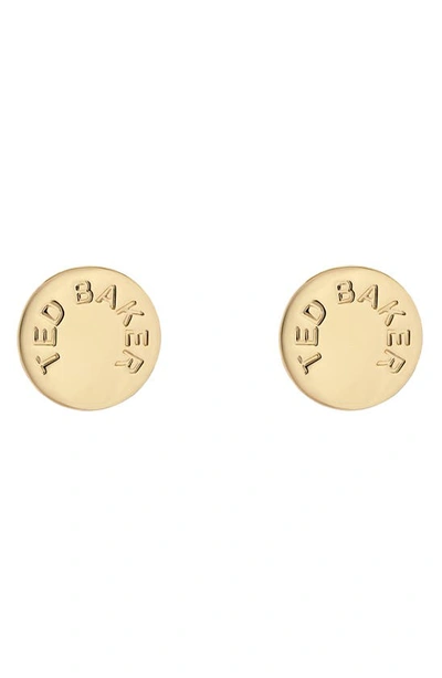 Ted Baker Seesay Sparkle Dot Stud Earrings In Gold Tone Clear Crystal