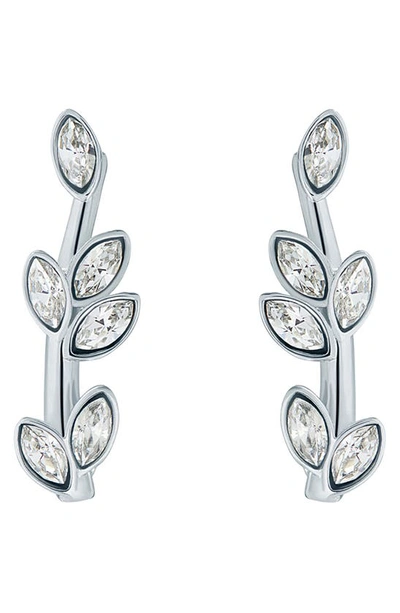 Ted Baker Senia Serpentine Crystal Stud Earrings In Silver Clear Crystal