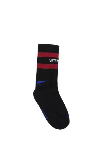 Vetements Socks Cotton Black Red