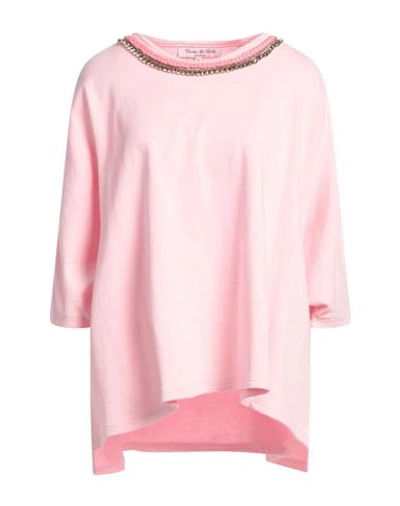 Connor & Blake Woman Sweatshirt Fuchsia Size M Cotton In Pink