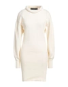 Federica Tosi Woman Mini Dress Ivory Size 4 Virgin Wool, Cashmere In White