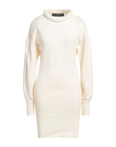 Federica Tosi Woman Mini Dress Ivory Size 2 Virgin Wool, Cashmere In White