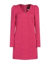 Cavalli Class Woman Mini Dress Fuchsia Size 4 Polyester, Elastane In Pink
