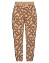 Burberry Man Pants Camel Size L Polyester, Wool, Cotton In Beige