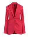 Armani Exchange Woman Blazer Red Size L Cotton, Polyamide, Elastane