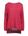 Caractere Caractère Woman Sweater Fuchsia Size Xl Polyacrylic, Virgin Wool In Pink