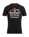 Dsquared2 Man T-shirt Black Size Xxl Cotton