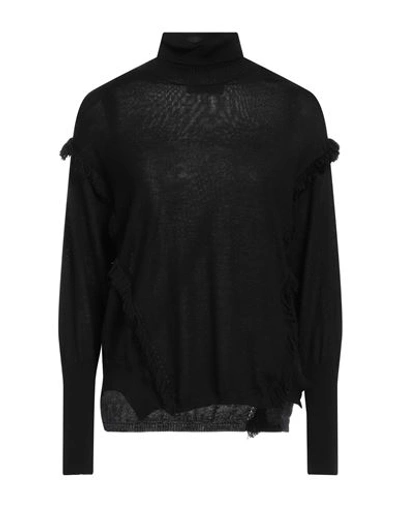 Caractere Caractère Woman Turtleneck Black Size L Polyacrylic, Virgin Wool