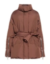 Khrisjoy Woman Down Jacket Brown Size 1 Polyester