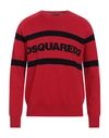 Dsquared2 Man Sweater Red Size Xxl Wool