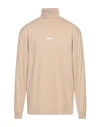 Msgm Man T-shirt Beige Size L Cotton