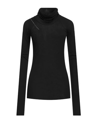 Marcandcram Woman T-shirt Black Size Xxs Tencel, Merino Wool