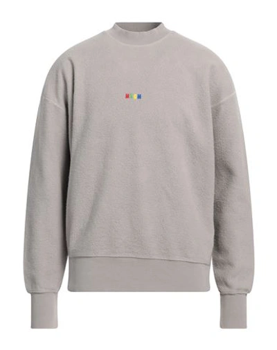 Msgm Man Sweatshirt Grey Size Xl Cotton In Grey