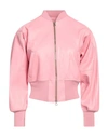 Masterpelle Woman Jacket Pink Size 10 Soft Leather