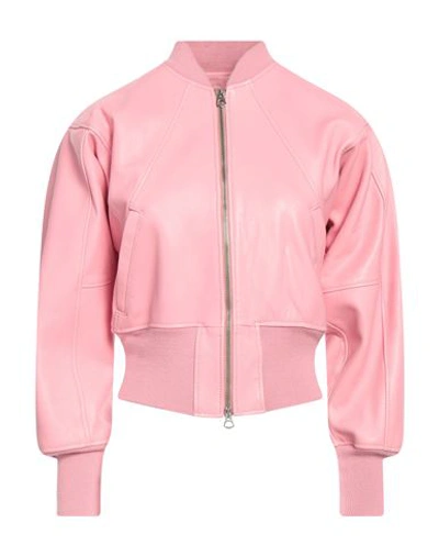 Masterpelle Woman Jacket Pink Size 10 Soft Leather