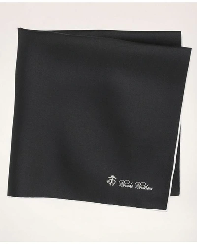 Brooks Brothers Silk Pocket Square | Black