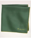 Brooks Brothers Silk Pocket Square In Green