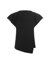Isabel Marant Sebani Padded Asymmetric T-shirt In Nero