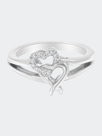 Haus Of Brilliance .925 Sterling Silver Diamond Heart Accent Ring In White