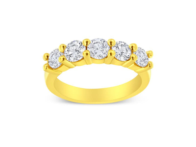 Haus Of Brilliance 14k Yellow Gold Plated .925 Sterling Silver 2.00 Cttw Shared Prong Set Round-diam