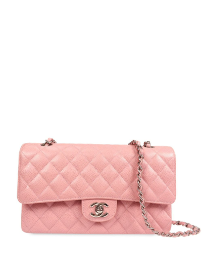 Pre-owned Chanel 2005 Double Flap Shoulder Bag In Pink