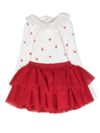 MONNALISA RUFFLE-DETAIL BABYGROW SET