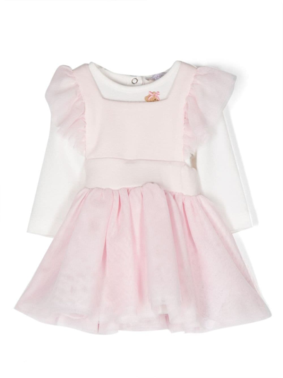Monnalisa Babies' Two-piece Dress Set In Pink