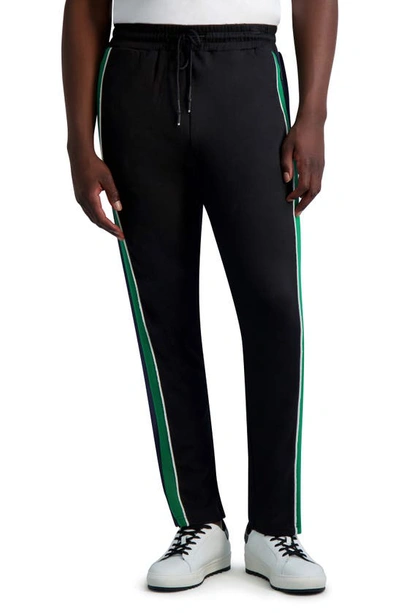 Karl Lagerfeld Men's Colorblocked Track Pants In Black