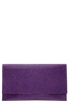 Nina Crystal Clutch In Dark Lavender