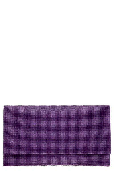 Nina Crystal Clutch In Dark Lavender