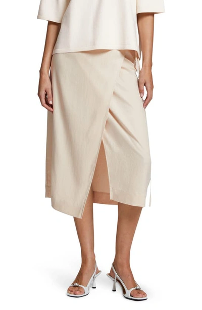 & Other Stories Wrap Midi Skirt In Beige