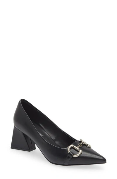 Jeffrey Campbell Happy Hour Pointed Toe Pump In Black Silver