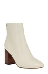Calvin Klein Audrina Bootie In Ivory Leather
