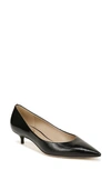 Sam Edelman Franci Pointed Toe Pump In Black Saffiano Leather