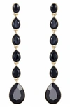 Ettika Crystallized Drop Earrings In Black