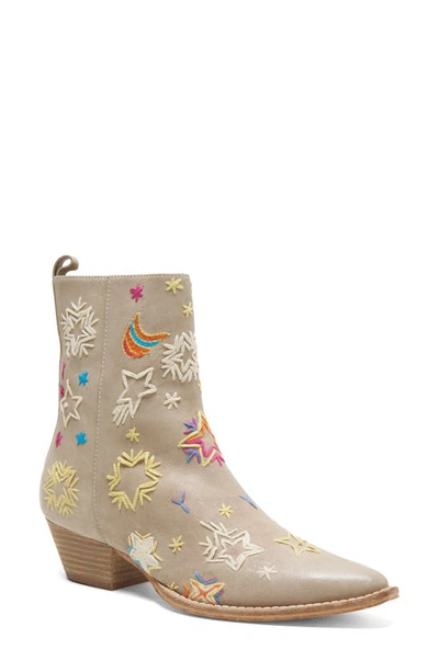 Free People Bowers Embroidered Bootie In Sand