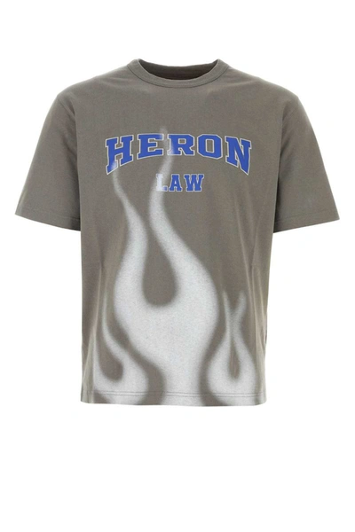 Heron Preston Heron Law Flames T Shirt Grey