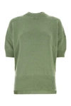Jil Sander Pastel Green Wool Sweater In Green
