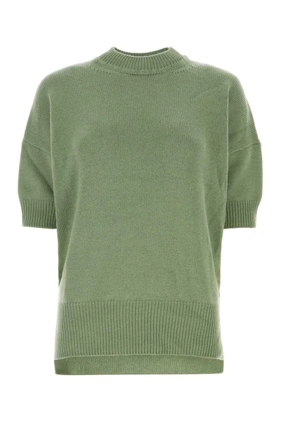 Jil Sander Pastel Green Wool Sweater