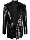 BALMAIN SEQUINNED DOUBLE-BREASTED BLAZER