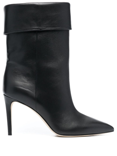 Paris Texas Pointed-toe 90mm Leather Boots In Black