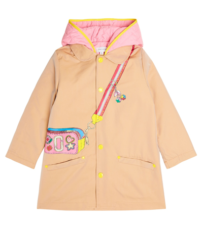 Marc Jacobs Kids'  Girls Beige Hooded Snapshot Trench Coat