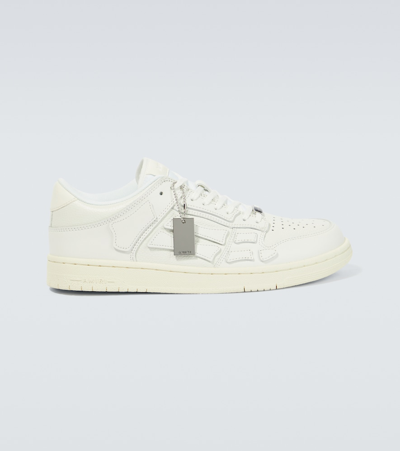 Amiri Skel Top Leather Low-top Sneakers In White