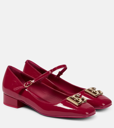 Dolce & Gabbana Patent Leather Mary Jane Pumps In Pink