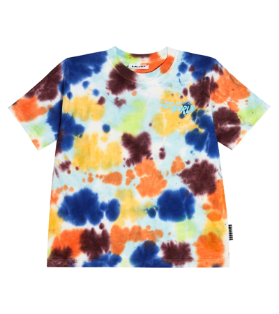 Molo Kids' Rodney Tie-dye Cotton Jersey T-shirt In Multicoloured