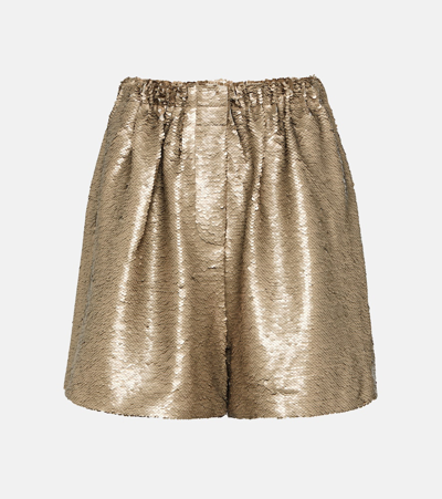 The Frankie Shop Jazz Sequined Shorts In Metallic