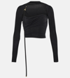 JACQUEMUS LE HAUT PEPLO CROPPED TOP